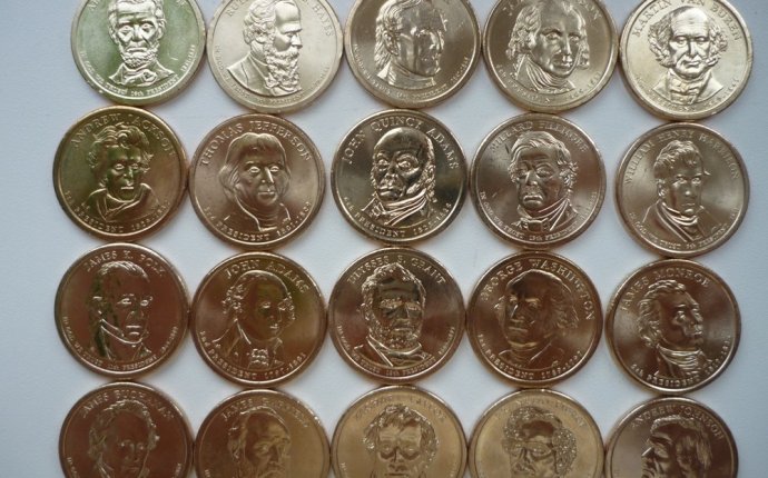 Монеты США, номиналом от 1, 5, 10, 25, 50 центов до 1 доллара