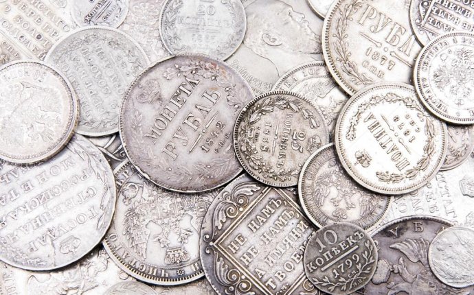 Старые серебряные монеты фон (часть 2) — Стоковое фото © dibrova