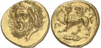 Золотой статер Пантикапея из коллекции Просперо